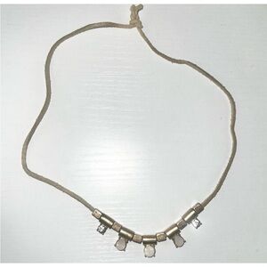 Elegant Silver and Cream Necklace